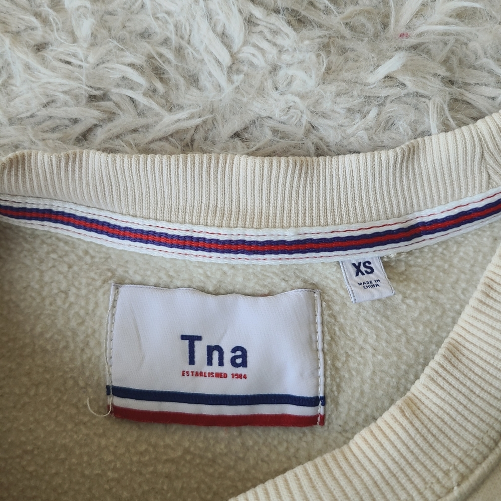 Aritzia Tna Cozy Fleece Perfect Crew Sweatshirt Women's Size XS - Picture 5 of 10
